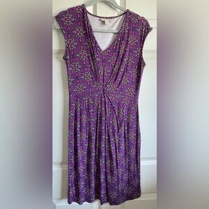 Dana Buchman purple patterned dress, size small.